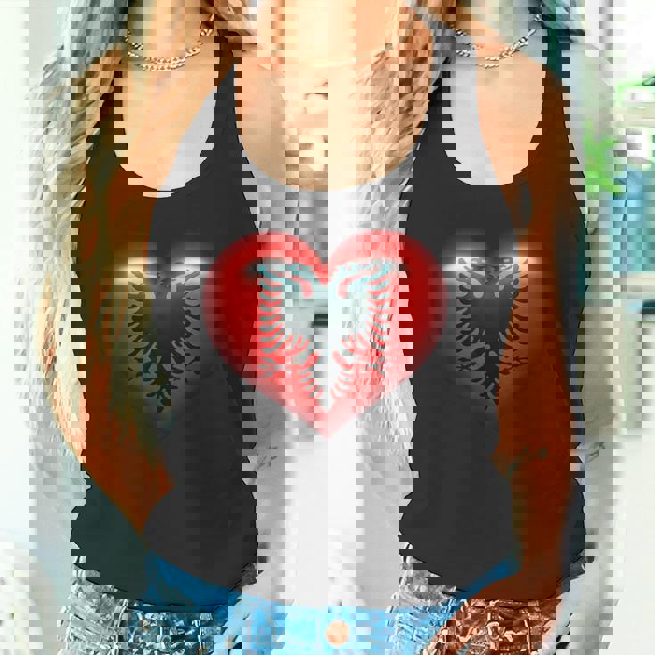 アルバニア国旗 イーグル ダブル レッド アルバニア シュキペ コソボ タンクトップ