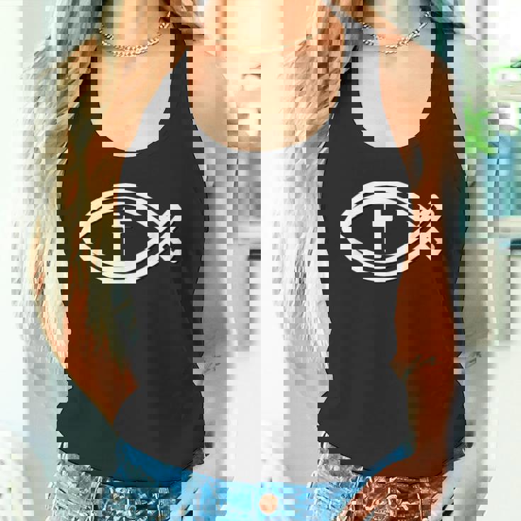 イクトゥス 十字架 イエス・キリスト キリスト教 ゴスペル タンクトップ