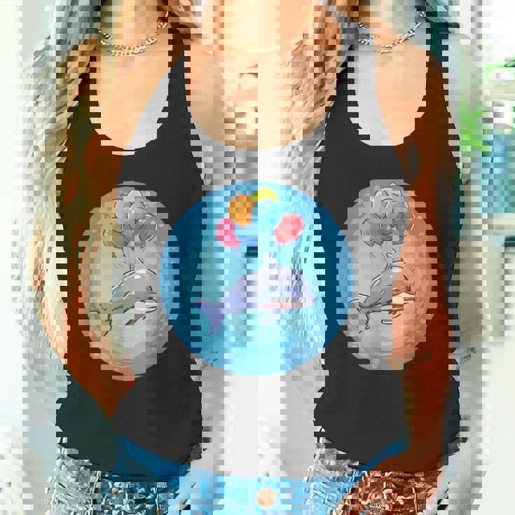 イルカと風船のコスチュームで一日を明るくしましょう。 タンクトップ