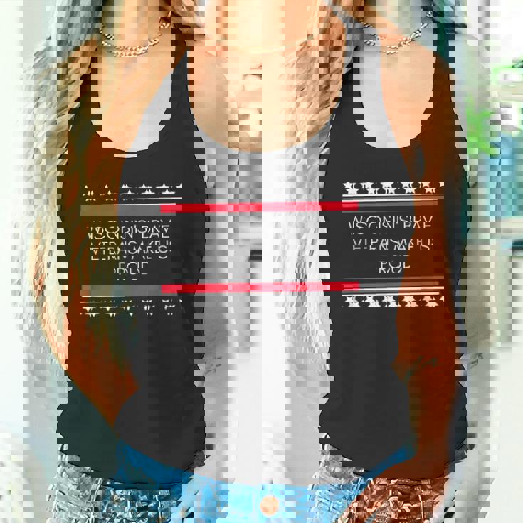 ウィスコンシン州退役軍人への感謝の気持ち タンクトップ