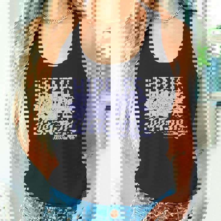 ウッドストック・ヒッピーズ・ウェルカム・スマイリング・フラワーズ 長袖tシャツ タンクトップ