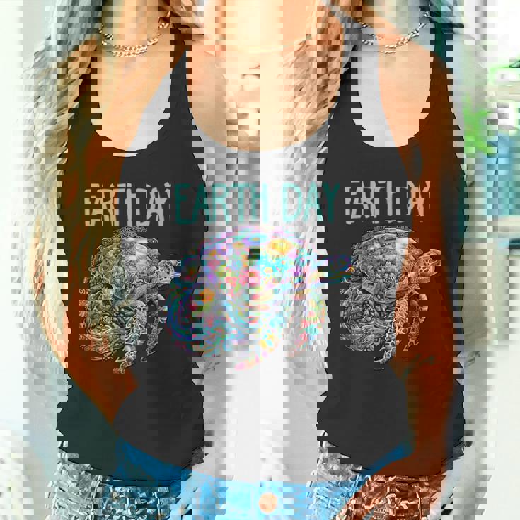 ウミガメ 地球 日 救う かわいい 惑星 学生 先生 タンクトップ