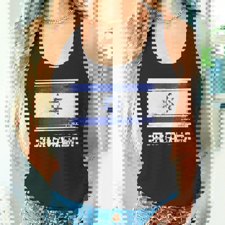 エルサレムイスラエル国旗シャツ タンクトップ