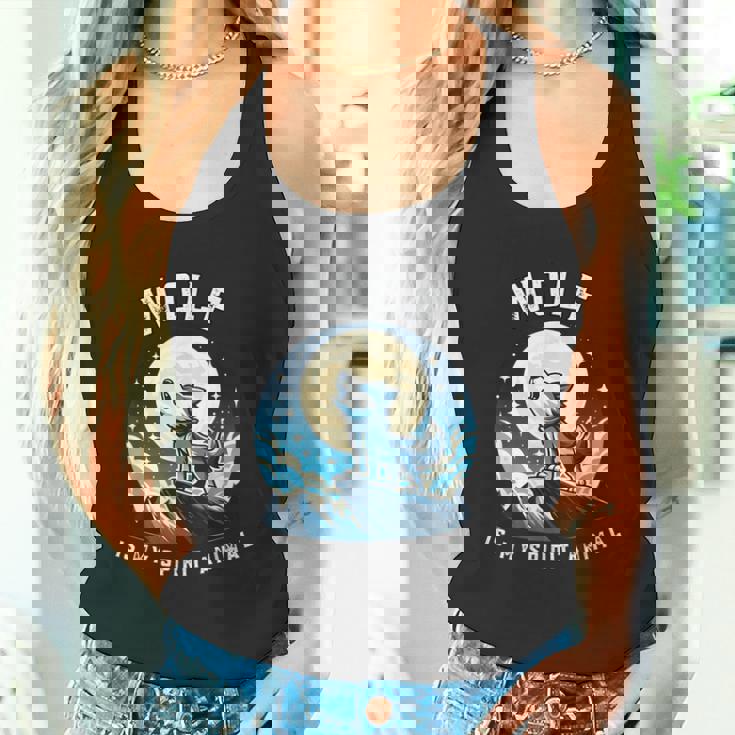 オオカミは私の精神 野生動物ファンのためのアニマル服 タンクトップ