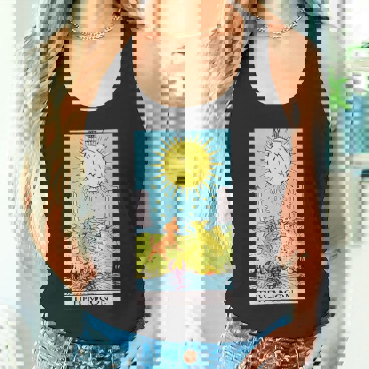 オリジナルのrider Waite Deckのムーンヴィンテージタロットカード。 長袖tシャツ タンクトップ