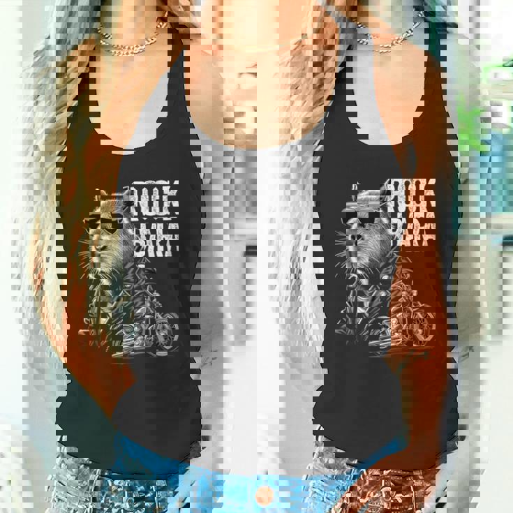 オートバイ げっ歯類 ロック メンズ カピバラ タンクトップ