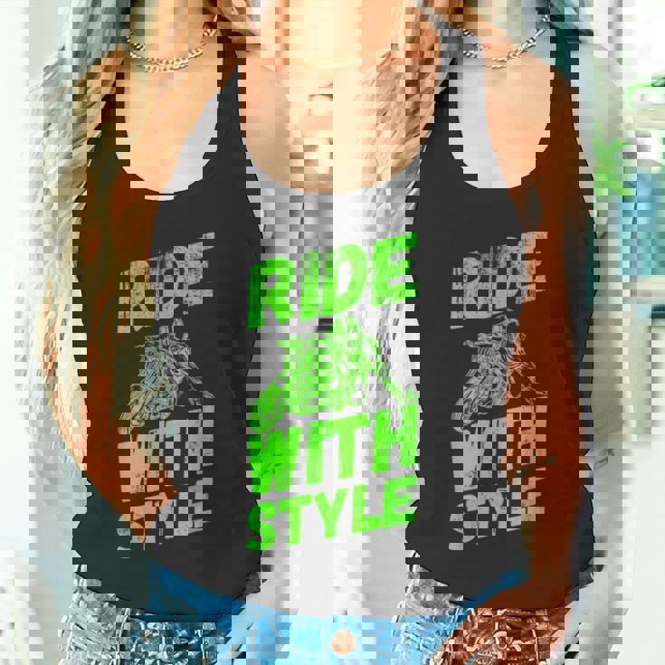 オートバイファンのためのスタイルヴィンテージ引用で乗る タンクトップ