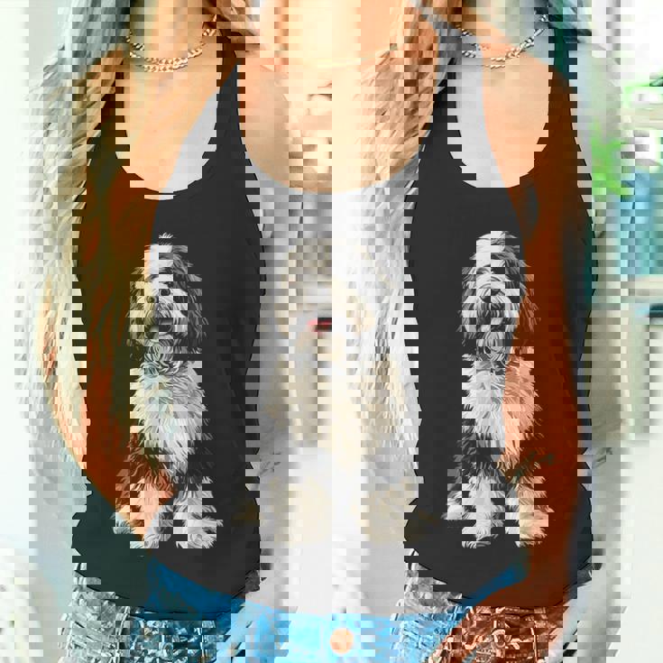 オールドイングリッシュシープドッグ 犬 ペット アートワーク オールドイングリッシュシープドッグ タンクトップ