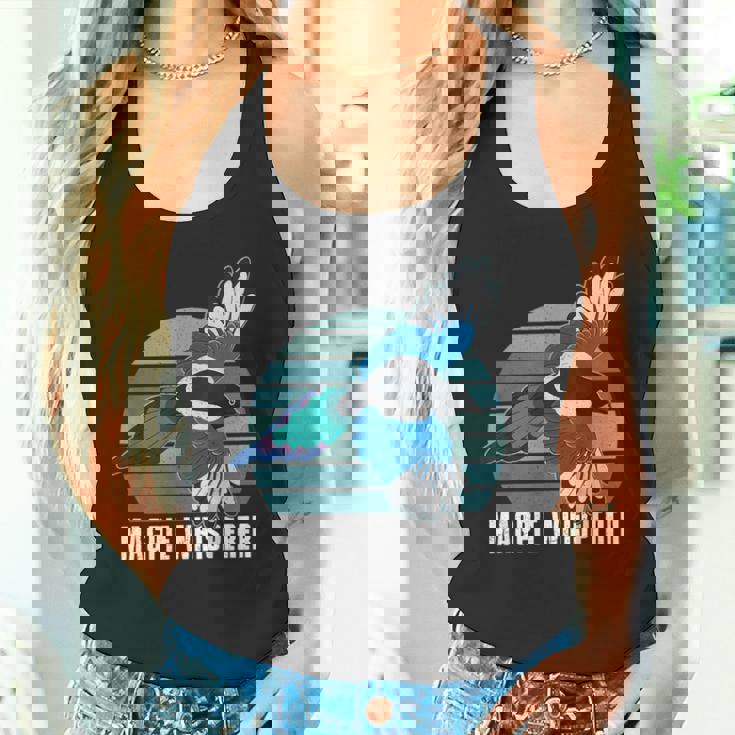 カササギ 鳥 動物 翼 バードウォッチング バーダー アウトドア 野鳥観察 タンクトップ