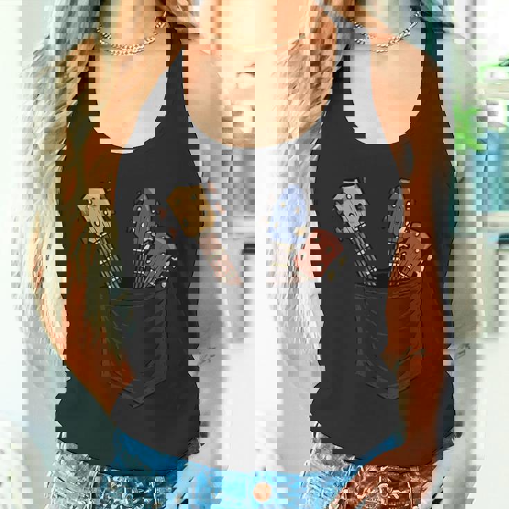 カジュアル ウクレレコレクション ポケットにハワイウクレレ タンクトップ