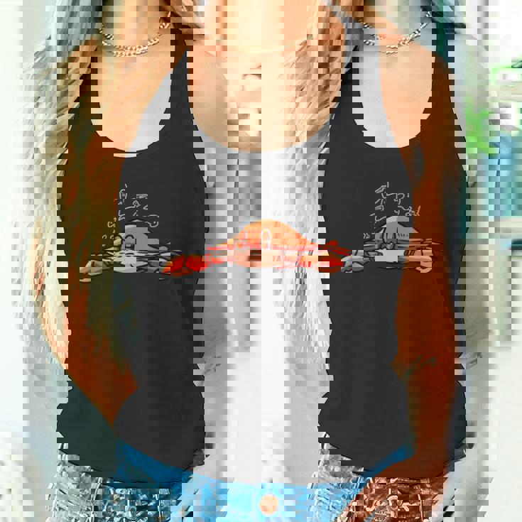 カニ寝シャツ 疲れたパジャマグラフィック タンクトップ