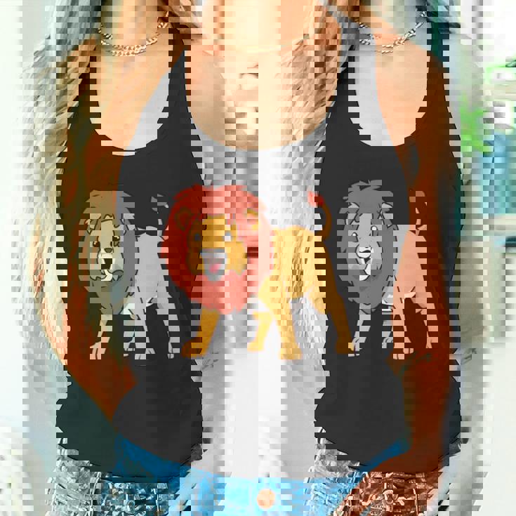 カワイイライオン 長袖tシャツ タンクトップ