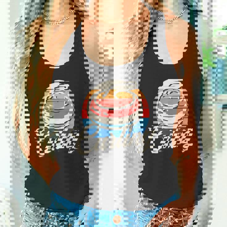 カーリング レトロ ヴィンテージ カーリングストーン タンクトップ