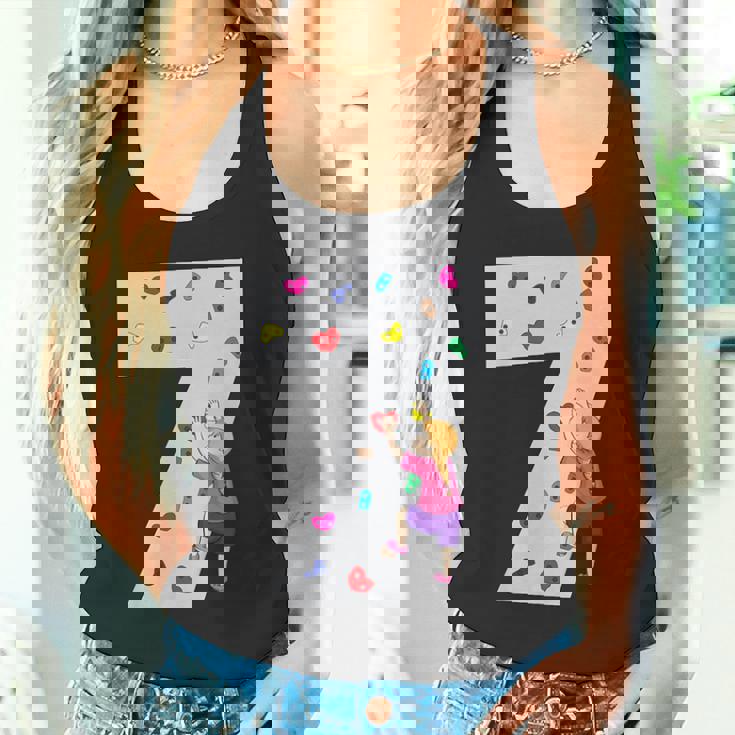 キッズ 7歳の誕生日パーティーケーキクライマークライムボルダリング タンクトップ