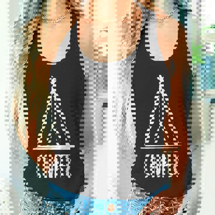 キャンパー キャンプ好き 山好き ハイキング好き 登山好き 海好き アウトドア好き キャンプ タンクトップ