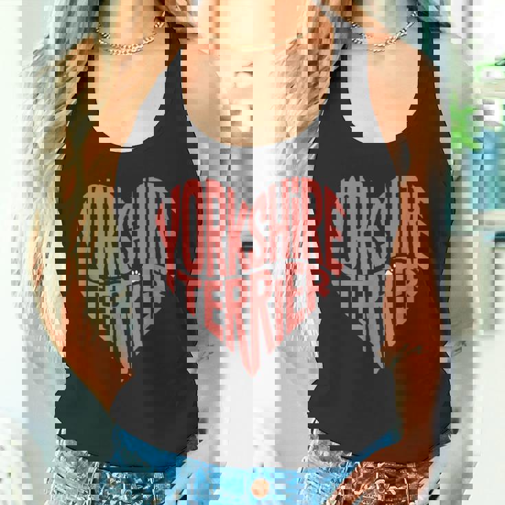 クリエイティブ・ヨークシャー・テリア ラブ・ヨークシャー・テリア・ハート タンクトップ