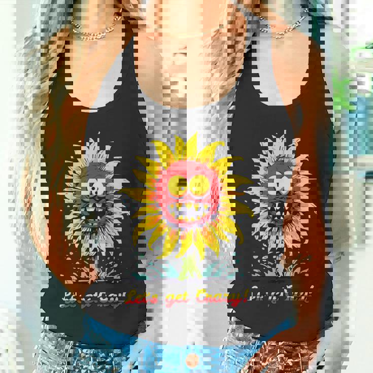 クレイジー クレイジー 面白い ひまわり タンクトップ