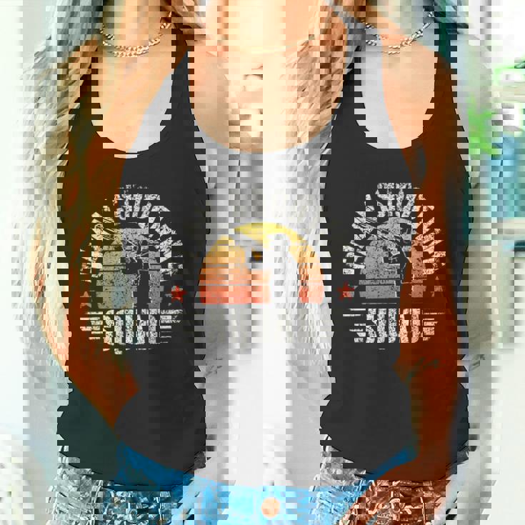 クレー射撃チーム トラップ ピジョン ショットガン からのプル クレー射撃 タンクトップ