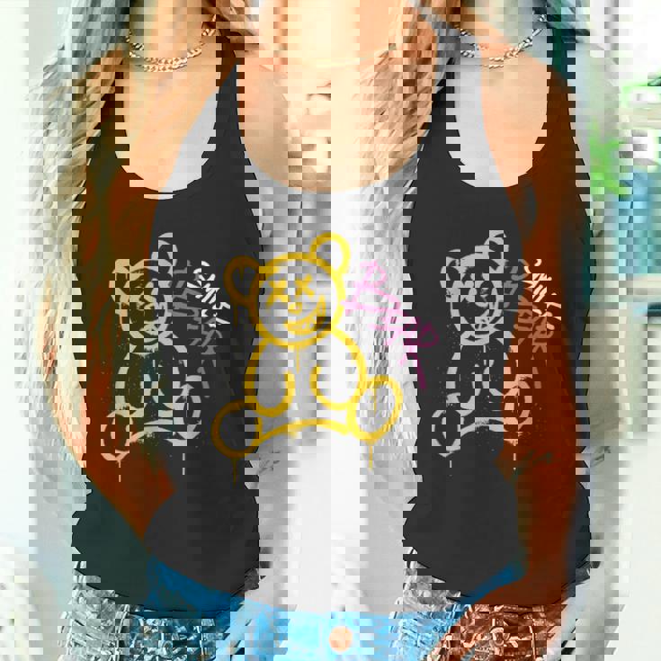 グラフィティベア グラフィティ テディベア 笑うクマ スマイルベア タンクトップ