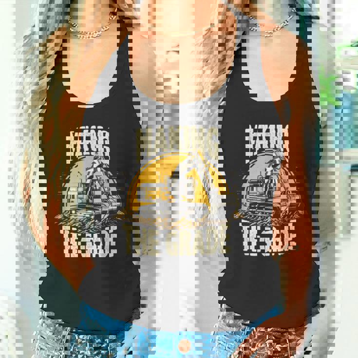 グレードトラックホー掘削機グレーディング請負業者を作る タンクトップ