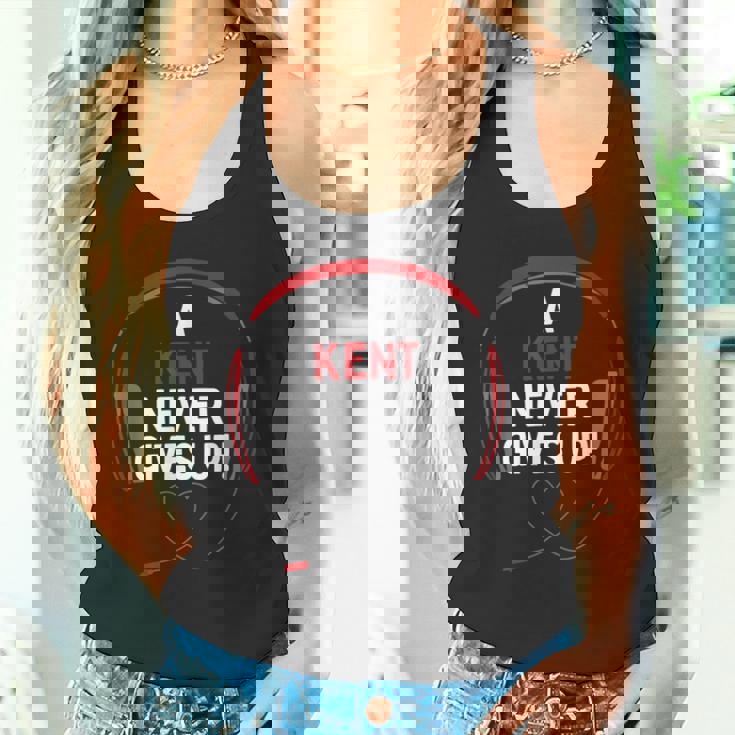 ゲーム用引用句「A Kent Never Gives Up」ヘッドセット パーソナライズ タンクトップ