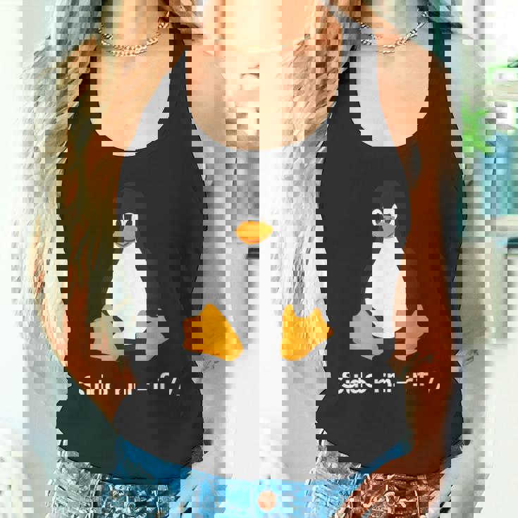 コンピューター -Udo Rm -Rf Tux Linux ペンギン プログラマー タンクトップ