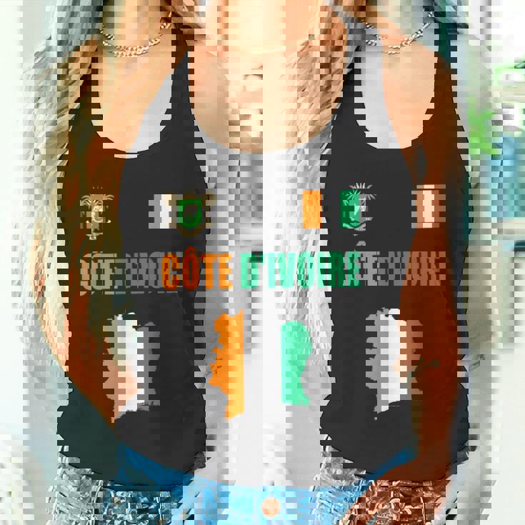 コートジボワール国旗 コートジボワール地図 タンクトップ