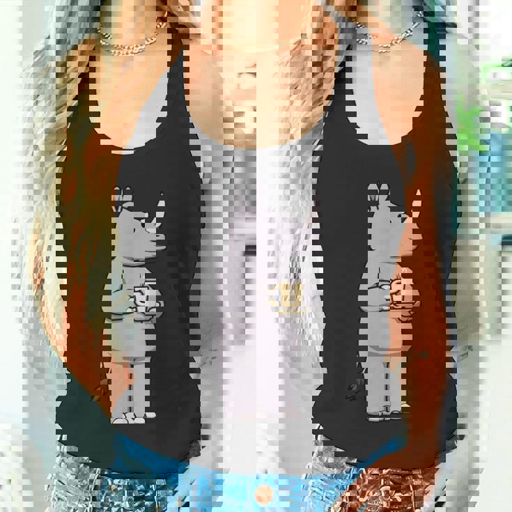 サイ コーヒー 野生動物 サイ タンクトップ