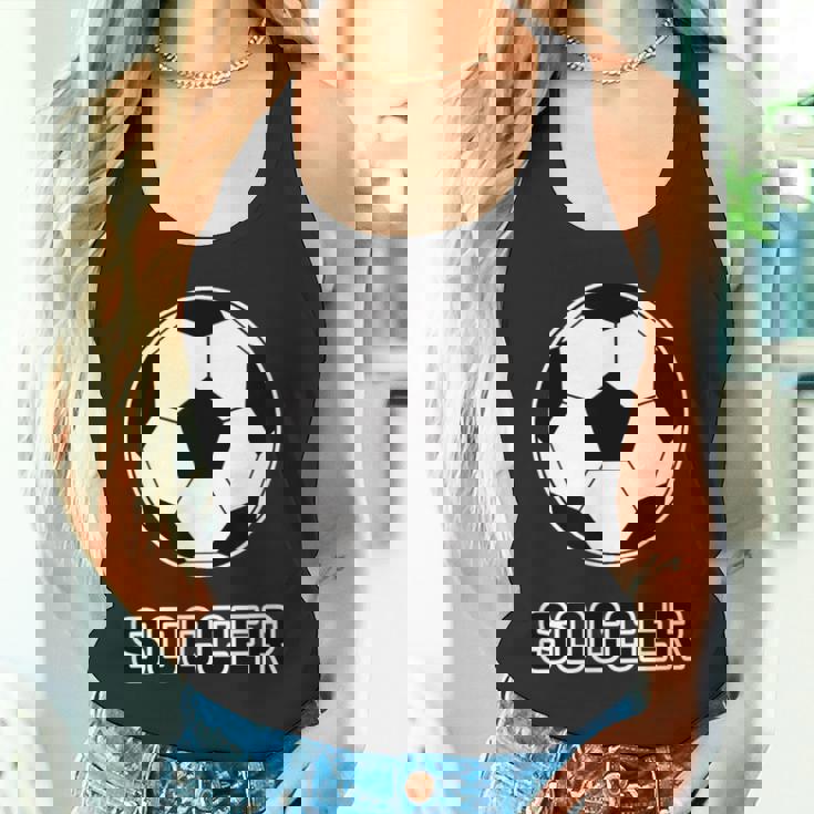 サッカー（サッカー部）Soccer 部活 クラブ【サッカーボール】スポーツ フットボール グッズ ウェア イラスト タンクトップ