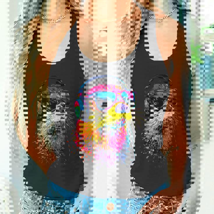 サングラスをかけたラッコ ラッコ大好き テンテン かわいい カワウソ タンクトップ