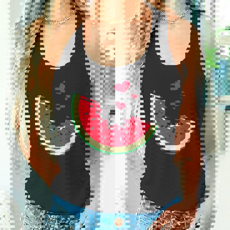 スイカ スライス メロン 夏休み シーズン フルーツ愛好家 タンクトップ