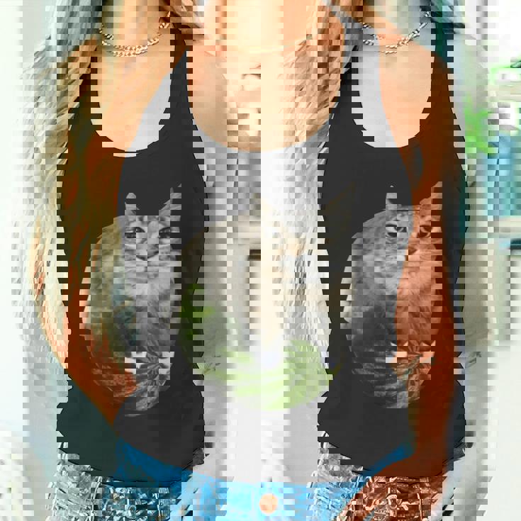 スイカ猫ミーム タンクトップ