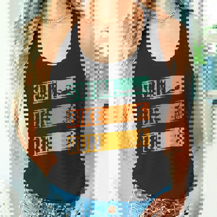 スイム・バイク・ラン トライアスロン選手 アスリート スポーツ トライアスロン タンクトップ