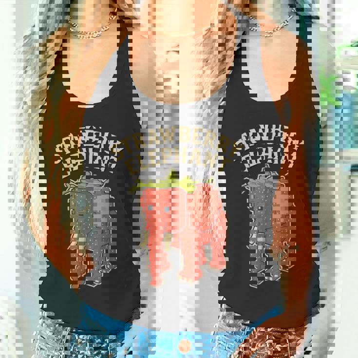 ストロベリーエレファント 面白いイタリアンブレインロットゲームミーム タンクトップ