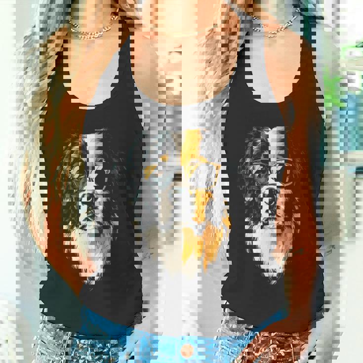 セントバーナード 犬 グラフィック ペット アートワーク セントバーナード タンクトップ