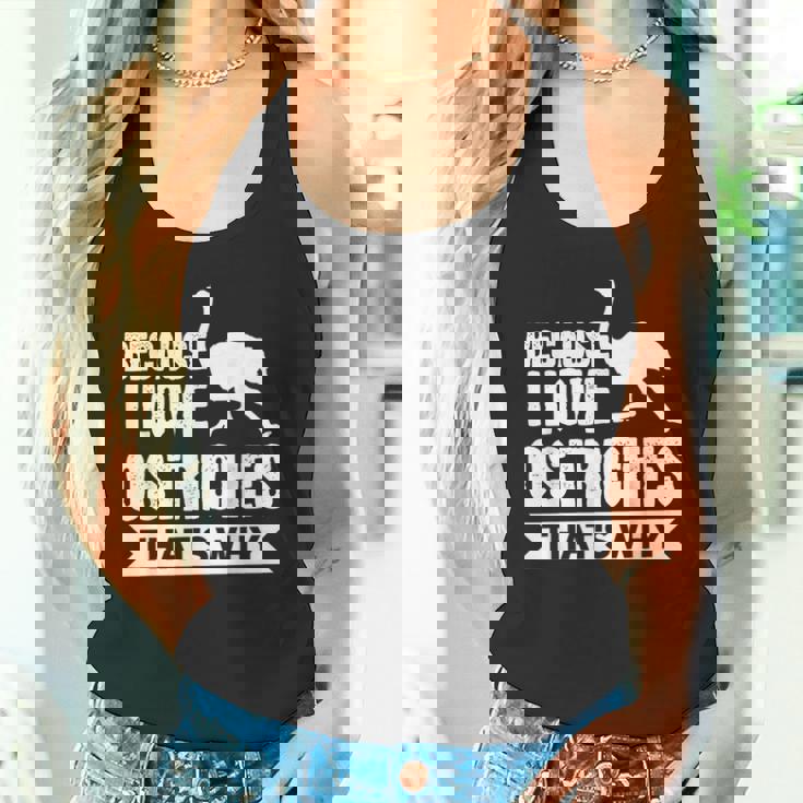 ダチョウが大好きだからだからダチョウ タンクトップ