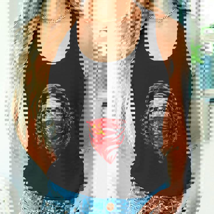 チェゲバラソビエトハンマーと鎌 レッドバンダナ タンクトップ