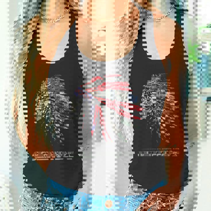 チペワ ネイティブアメリカン インディアン国旗 マネー ヘッドレス タンクトップ