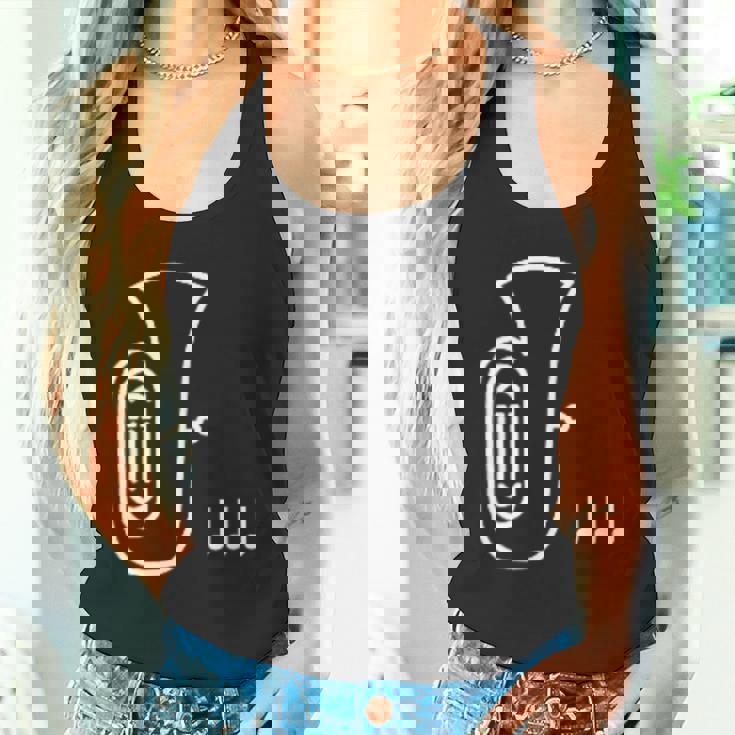 チューバ 楽器 吹奏楽 オーケストラ シンプル 音楽 タンクトップ