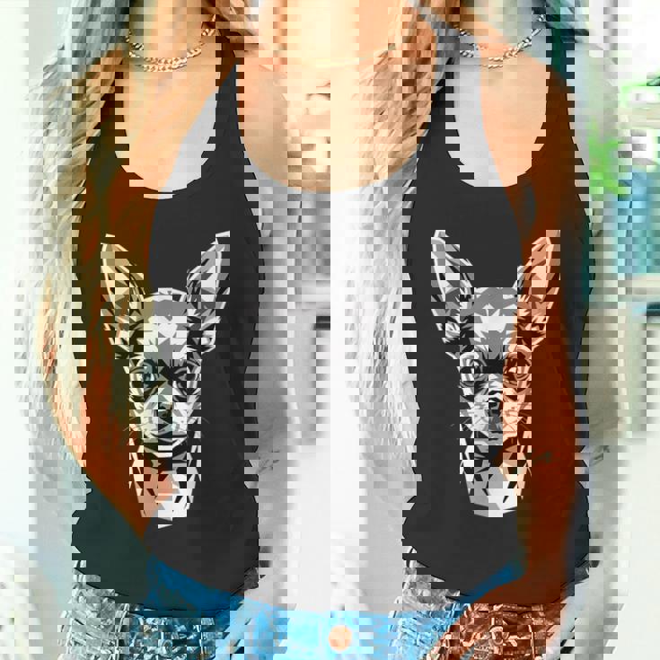 チワワ アート デザイン 犬 モチーフ かわいい チワワ 大好き タンクトップ