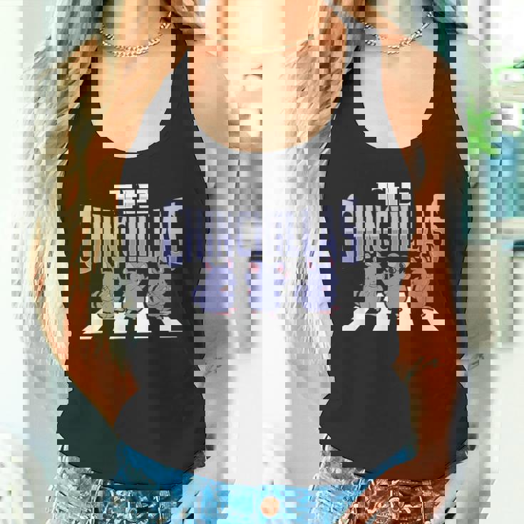 チンチラペットを飼う人のためのチンチラペデストリアンデザイン タンクトップ