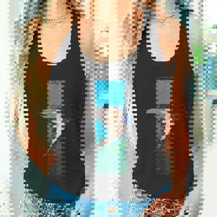 ツバメ鳥のグラフィック タンクトップ