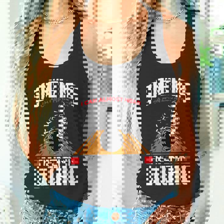 テンピンの笑い声を聞いてください-面白いボウラーとボウリング タンクトップ