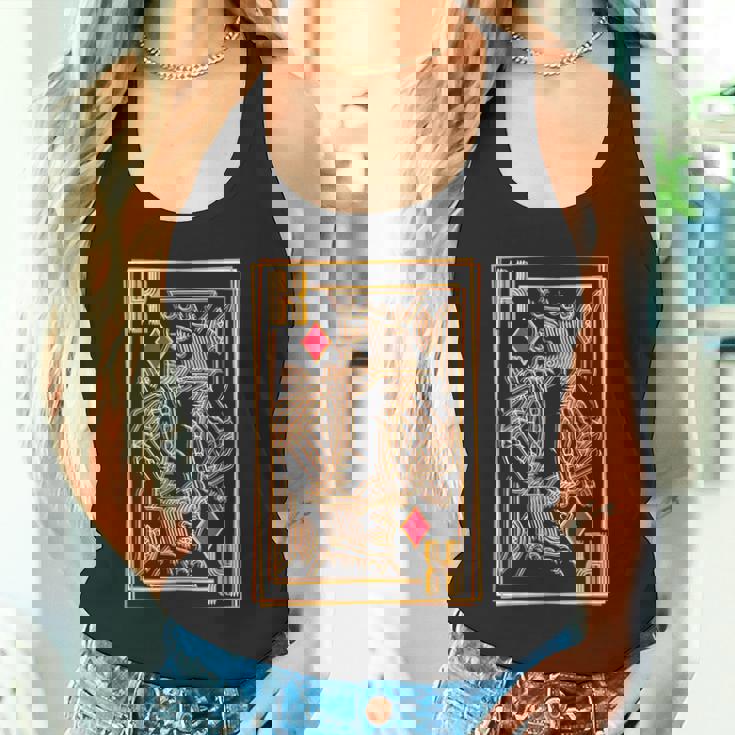 トランプ レトロ ダイヤモンド キング タンクトップ