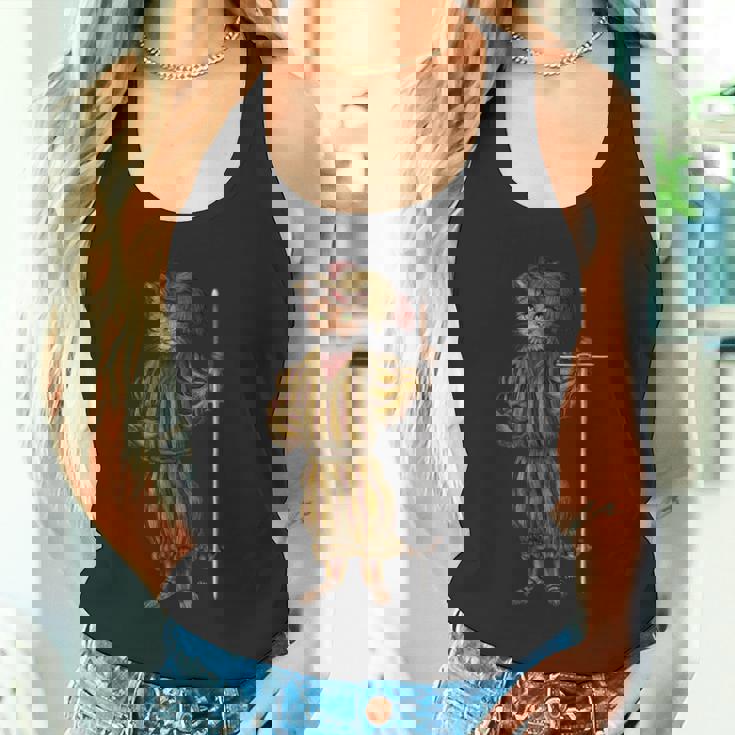 ドイツ ランドスケニヒト猫 ルネサンス ツヴァイハンダー 剣 Hema タンクトップ