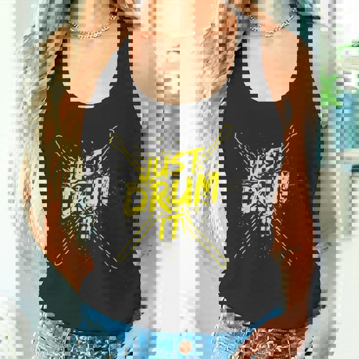 ドラムドラマーのドラマーミュージシャン衣装ドラマー タンクトップ