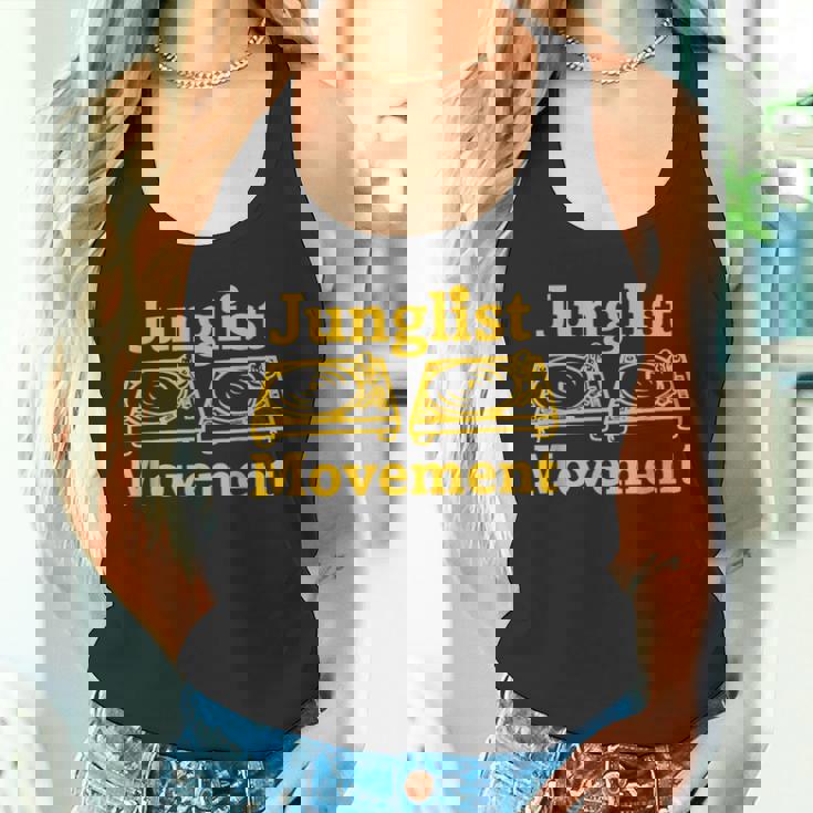 ドラムンベース レイバー ジャンクリスト ムーブメント Dj ターンテーブル アート デザイン タンクトップ