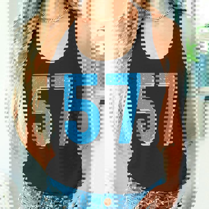 ナンバー 57 スポーツブルーナンバー タンクトップ