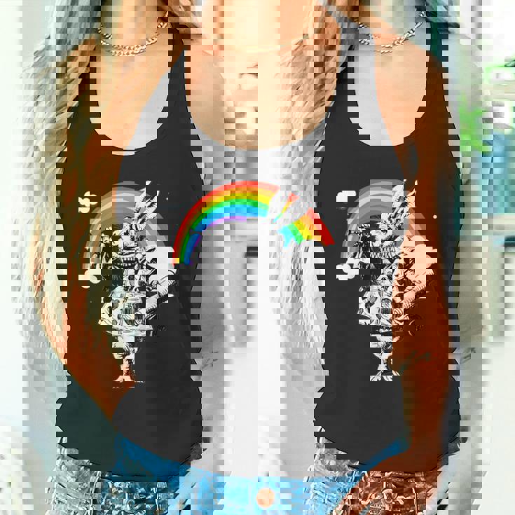 ハロウィーン 白いウサギ 不思議の国のアリス タンクトップ