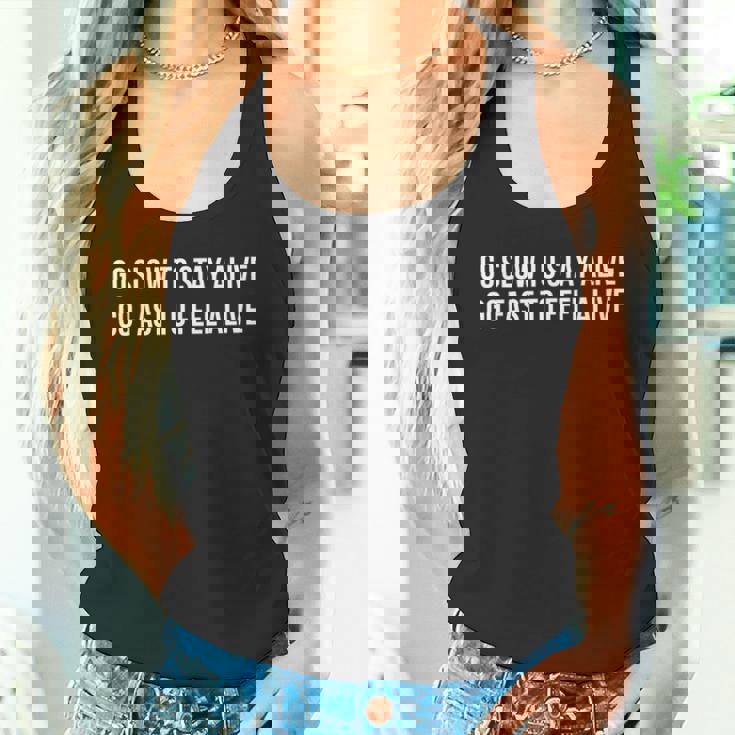 バイカーやスピードファンのための「Golow Go Fast」 タンクトップ